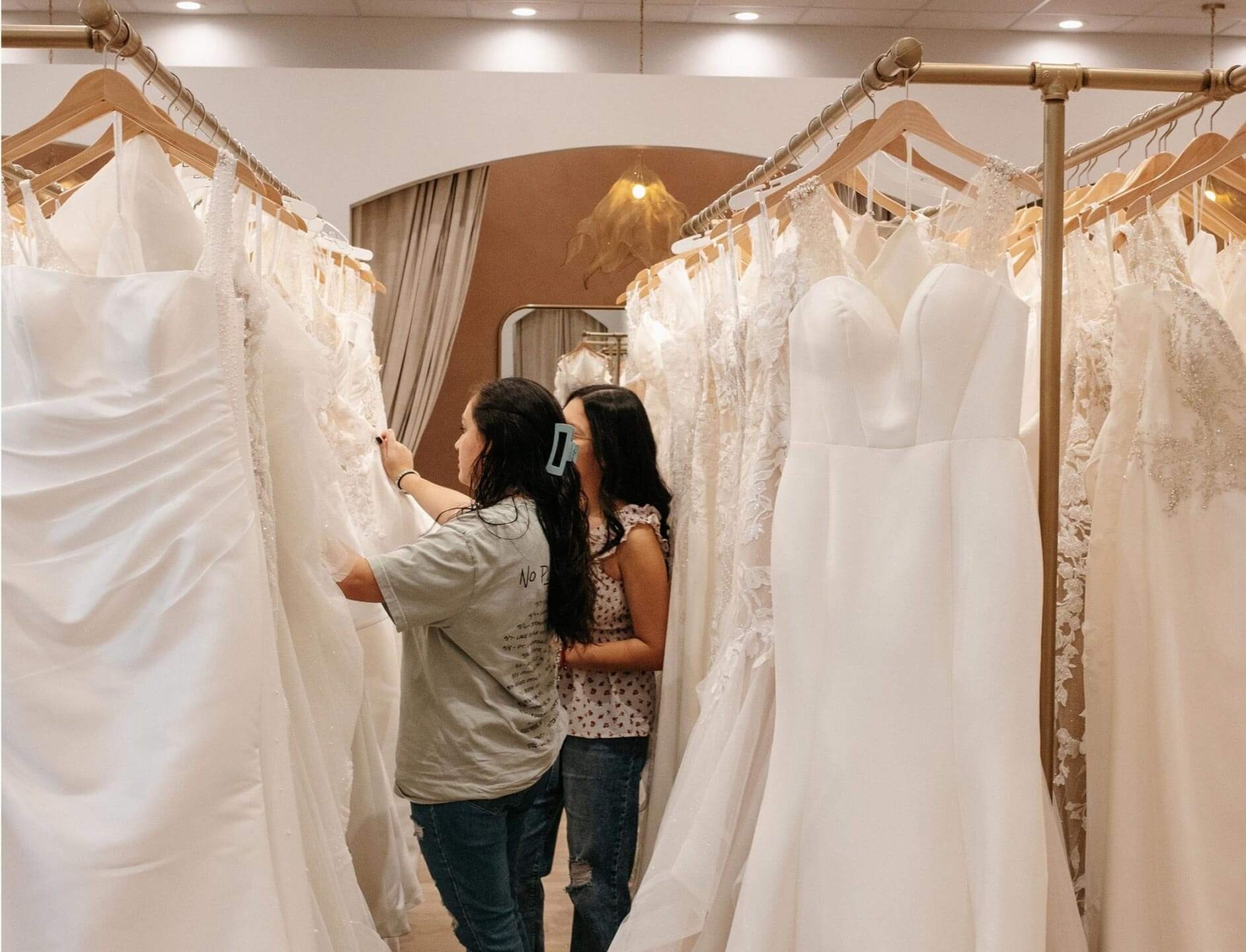Model wearing a bridal collection gown