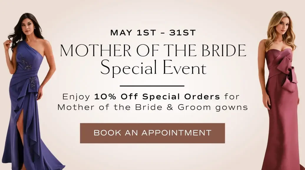 Mother of the Bride Trunk Show Banner for Mobile